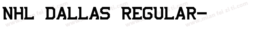 NHL Dallas Regular字体转换